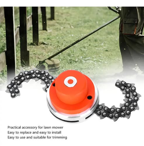 Cabezal De Corte De Cadena Multifuncional Para Cortacésped Color Naranja