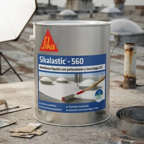 Sikalastic 560 Membrana Liquida Con Poliuretano 4 Kilos Blanco Mate