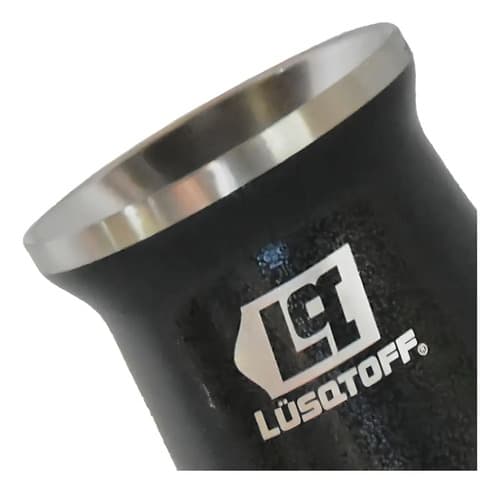 Mate Acero Inoxidable 300 Ml Lusqtoff Matl-9 Color Negro Liso