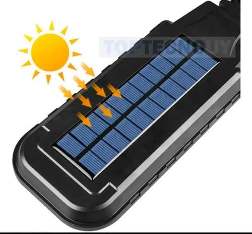 Focos Solares Led 60w, Sensor De Movimiento, Control Remoto Negro Blanco Frío