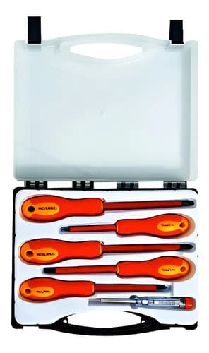 Set De Desarmadores Hoteche Con Probador De Corriente De 6 Piezas