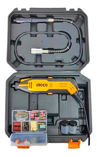Mini Torno Ingco 130w Con 109 Accesorios + Maletín 130 W