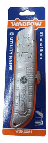Cutter Retractil Metalico 19x61mm Wadfow Wsk6661