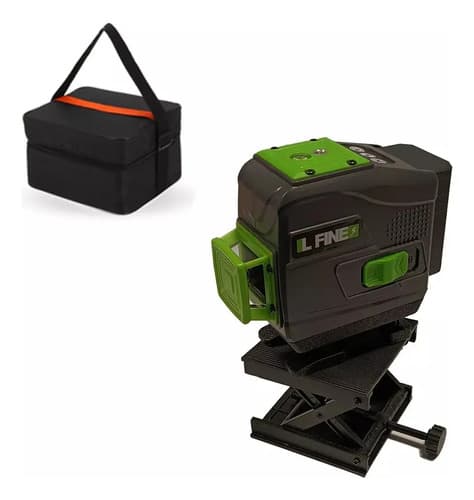 Nivel Laser 12 Lineas, Diodo Verde, 2 Baterias, Soporte Iman
