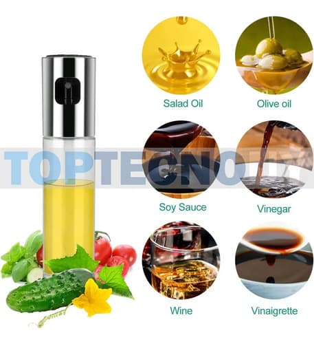 Rociador Spray Toptecnouy Dispensador De Aderezos Aceite De Oliva Vinagre Vino