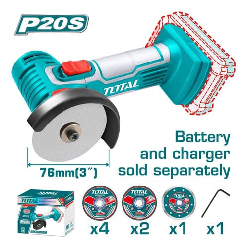 Mini Amoladora Total 3 P20s Multifunción Sin Bat Sin Carg Ing Color Azul