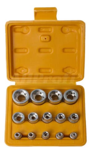 Juego De Dados Llaves De Vaso Torx 14 Pz Con Estuche Hoteche