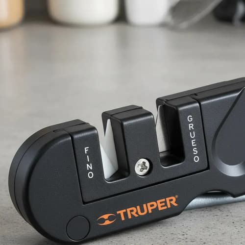 Afilador De Cuchillos Cuerpo Abs De Bolsillo Truper Afi-cum Negro