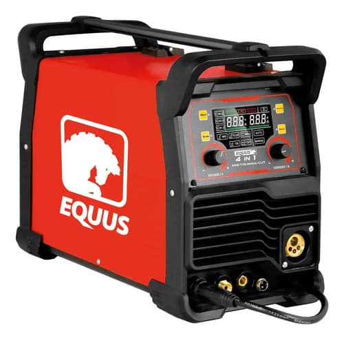 Soldadora 4 En 1 Igbt/mig/tig/mma/cut Equus + Accesorios Rojo