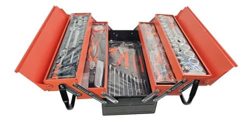 Caja Metálica De Herramienta Para Vehículos 85 Piezas Equus Naranja