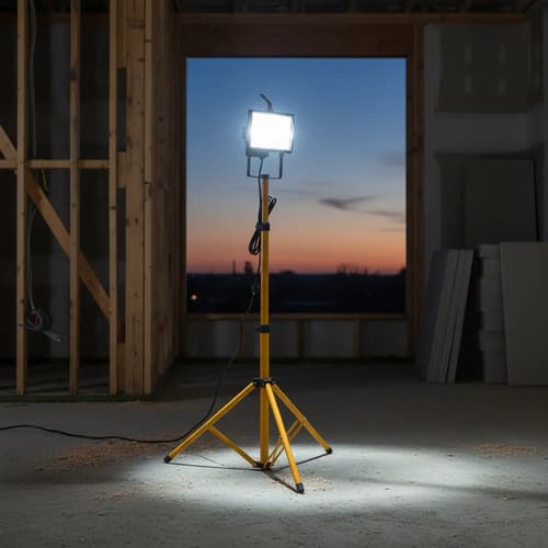 Foco Reflector Con Trípode 400w Hoteche 440262 Hoteche Naranja Claro Blanco Neutro