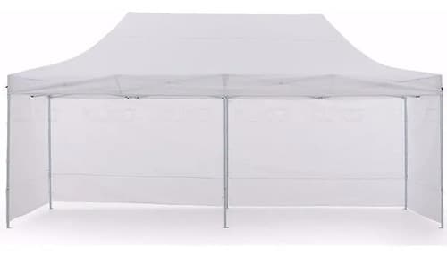 Gazebo Blanco Estructural De 3x4,5 Con 3 Paredes