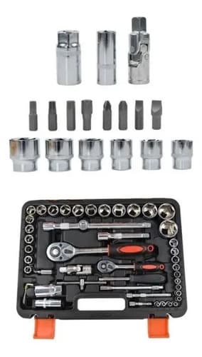 Caja Herramientas Set Kit Juego Dados Chicharra Llaves Corona 94 Piezas Tecnopro