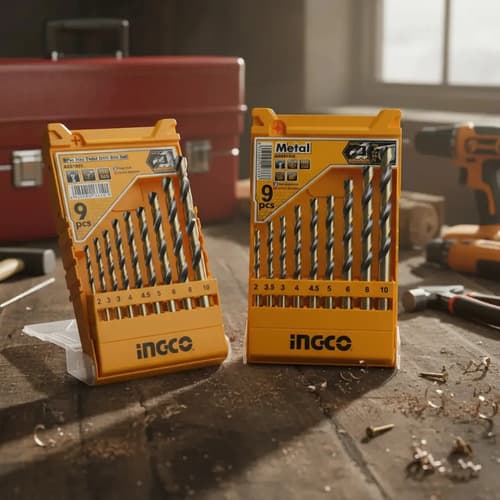 Set 9 Mechas Para Metal Ingco Akd1095