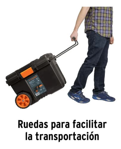 Caja Para Herramientas C/ Ruedas 23' + Caja De 16', Truper Negro Y Naranja Negro/naranja