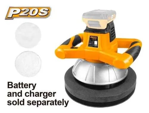 Pulidora A Bateria 20v 250mm Ingco Copli2001 Linea P20s Naranja