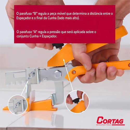 Pinza Alicate Nivelador De Cuñas Plasticas Piso Cortag