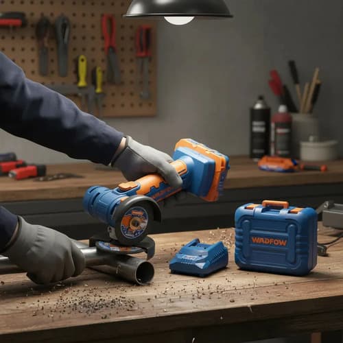 Mini Amoladora A Bateria 3 Wadfow Wlap571 - Smf Color Azul Frecuencia 50-60