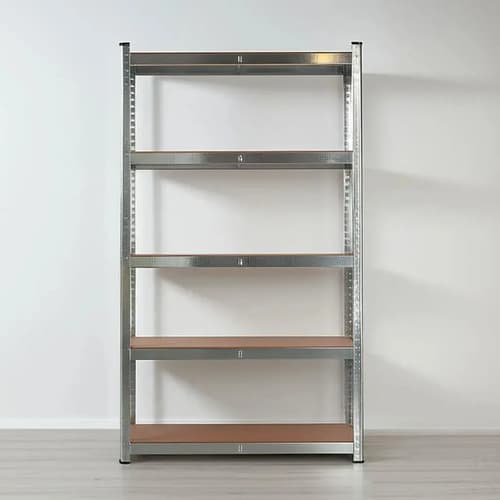 Estanteria Metalica Encastrable 200 Cm - Estantes En Mdf Gris Claro