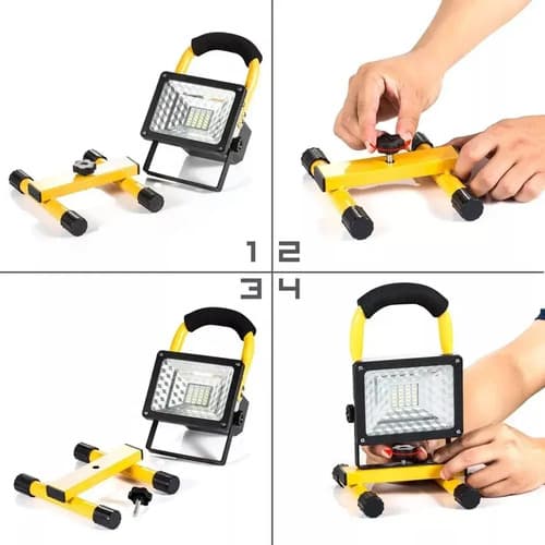 Foco Led De Mano Recargable 30w Camping Trabajo Pesca Blanco Frío
