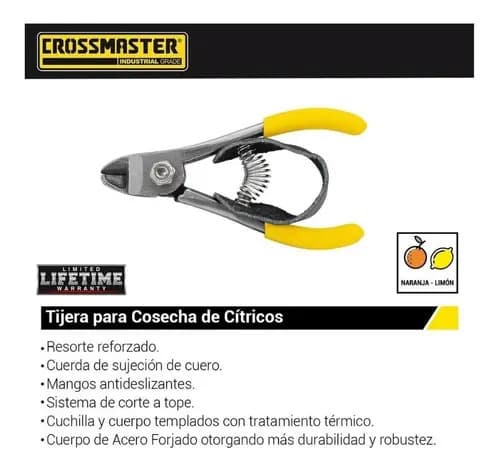 Tijera Para Cosecha De Cítricos Crossmaster 9937852 Color Amarillo