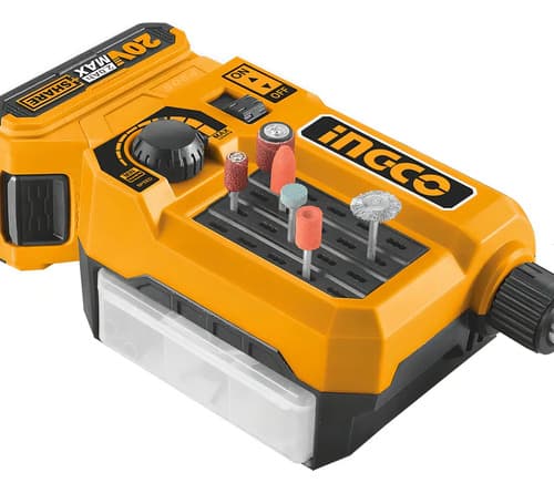 Mini Torno 20v C/ Accesorios Ingco Cmgli2001 S/bat Frecuencia 50/60hz