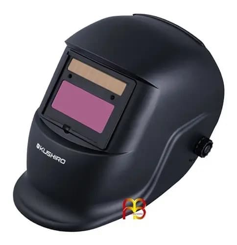 Máscara Fotosensible Para Soldar Kushiro Con Panel Solar Y Batería Negro