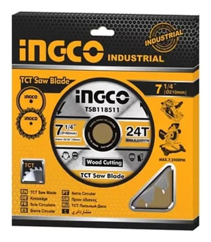 Set 3 Discos Cortes 7 1/4 P Circular Ingco Ma Color Amarillo