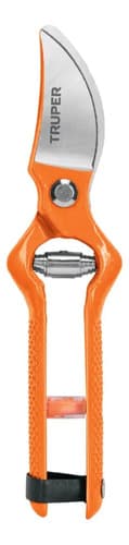 Tijera Podar Flores Jardin Tallos Corte Preciso 8.5'' Truper Color Naranja