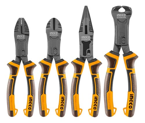 Set X 4 Pinzas Multiuso Energy Saving 65% Cr-v Ingco Hkcps58