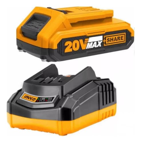 Inflador Compresor 20v P20s C/1 Batería Ingco Cacli2018 Naranja Claro 20v Monofásica