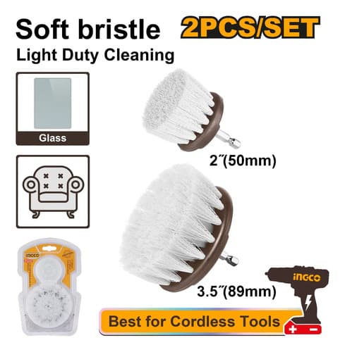 Set X 2 Cepillos Para Taladro Light Duty Ingco Wcbs3235