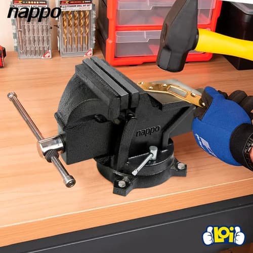Morsa De Banco Nappo N5 Giratoria Apertura 10mm Mand 125mm