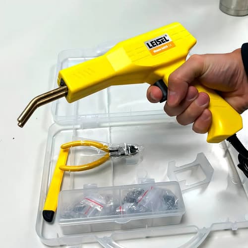 Soldador De Plástico Leisel Bifásica 50w Con 200 Grampas Amarillo