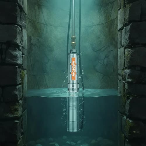 Bomba Sumergible Pozo Profundo 750w 4 PuLG Wadfow Wwpda03 Color Gris