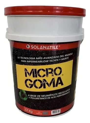 Microgoma Membrana Impermeabilizante 22 Kg Para Piso Y Pared Acabado Mate Color Gris