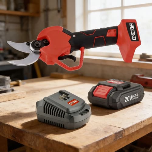 Mini Podadora Inalámbrica Equus + Cargador 20 V + Bateria Verde Oscuro