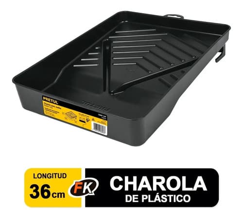 Charola De Plástico 14 Para Rodillo, Pretul 20654