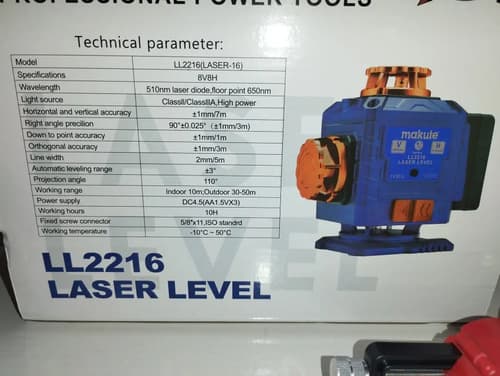 Nivel Láser 16 Líneas Diodo Verde Con Tripode 1.20mts