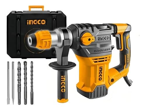 Rotomartillo Ingco Sds Plus 1500w 5,5j Industrial Color Naranja Y Gris