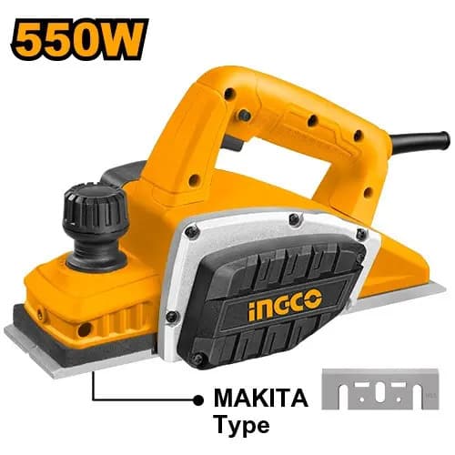 Cepillo De Carpintero Electrico 550w Ingco Pl5508 Amarillo