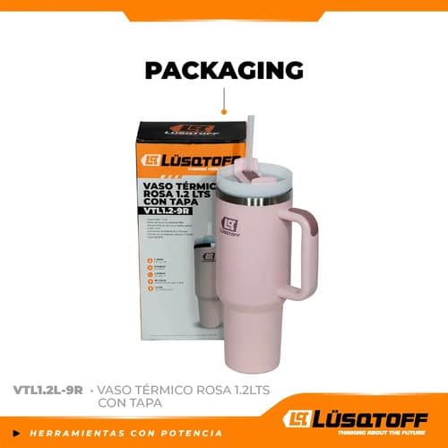 Vaso Térmico 1,2lts Lusqtoff Vtl1.2-9r Rosa Lisa
