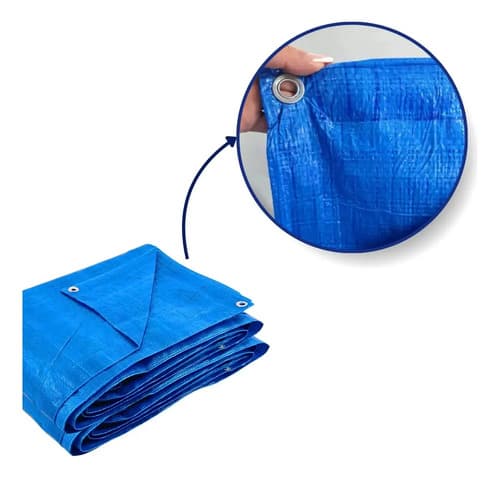 Lona Impermeable De Polietileno Azul Reforzada 2x3