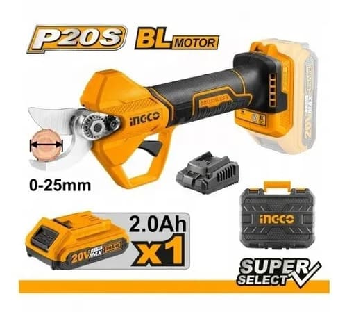 Tijera Poda 20v P20s Super Select Ingco Cssli202581 - Smf