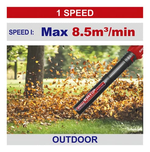 Sopladora A Bateria P20s 115km/h Industrial Emtop Color Rojo Sin Bateria