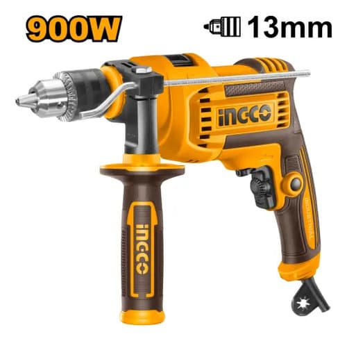 Taladro Percutor 900w 13mm Velocidad 2800rpm Ingco Id9008 Naranja