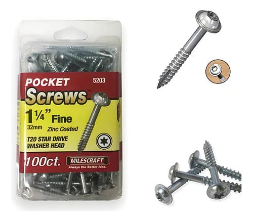 Tornillos Torx 32mm Milescraft X100 Unidades Para Madera Y Pocket Hole