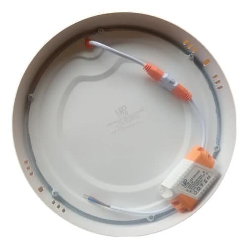 Plafon Techo Foco Sobrepuesto Panel Led Lampara Redondo 18w Luz Blanca Fria Blanco