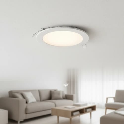 Plafón Redondo Led Embutir 18w - Luz Fría
