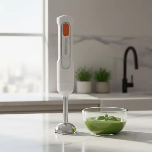Mixer 60w Recargable Con Cable Usb Wadfow Wfn037t Blanco